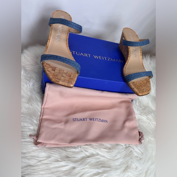 Stuart Weitzman Aleena 50 Wedge Sandals Size 8.5 - Picture 5 of 6